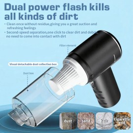 120W 3 in 1 Cordless Handheld Vacuum Cleaner Mini Portable Wireless for Car&Home