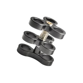 OrcaTorch ZJ14 Aluminum Ball Joint Clamp for Underwater Diving Light Arms Tray, Photography Diving Camera, 360° Clip Adapter Bracket Holder for Action Camera, Dive Flashlight Arm Connected Accessories