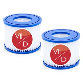 Swimming Pool Pump Filter Cartridge,Pool Easy Set 4.13" x 3.75" Type D/VII Replacement Cartridge (Type D/VII - 2pcs)