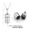 Zysta Stainless Steel Ash Jewellery Memorial Urn Pendant Cartridge Chain