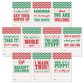 100 Tags - Funny Christmas Labels - Self Adhesive Gift Wrap