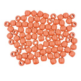 Mandala Crafts 200 Terracotta Large Hole Barrel Wooden Beads for Crafts Macrame DIY Jewelry Braid Dreadlock Hair Beads