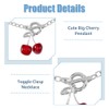 UNICRAFTALE 8Pcs 2 Colors Cherry Jewelry Set Cherry Necklace Bracelet