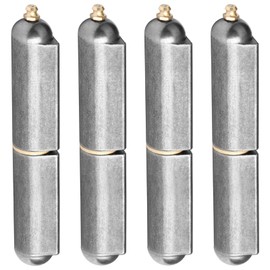 MOUNTAIN_ARK 4 Pack 6-3/8" Weld On Bullet Hinges with Grease Zerk, Heavy Duty Weldable Barrel Gate Hinge for Trailer, Carbon Steel, Load 440 lbs