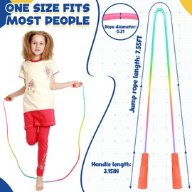 ZATAYE - Cuerdas de saltar de 7.2 pies, cuerdas de saltar ajustables para el fitness de los niños