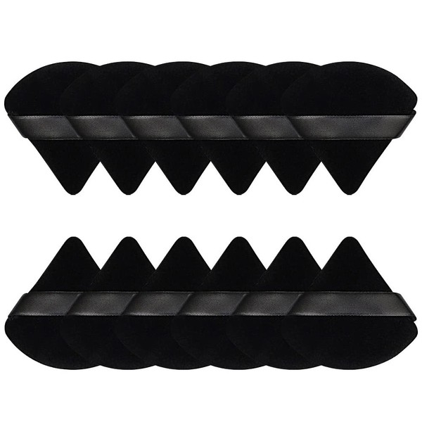 Pimoys 12 Pieces Powder Puff Face Triangle Makeup Sponge for