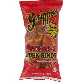 Grippo's Hot & Spicy Pork Rinds 2oz Bags - 24ct
