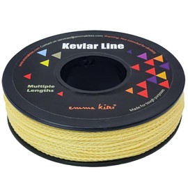 emma kites 100% Kevlar Braided Cord 2000Lb 50Ft Low Stretch High Strength Fishing Assist Cord Camping Hiking Cordage Paracord Shock Cord Replace Repair