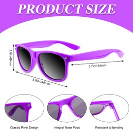BOUBONI Colorful Party Sunglasses Bulk 20 Packs for Wedding Beach Summer Pool Party Supplies Goodie Bags Stuffer (Purple)