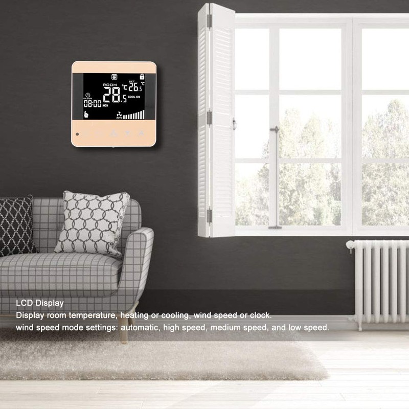 Room Thermostat, AC 200-240 V Smart WiFi Thermostat for Gas