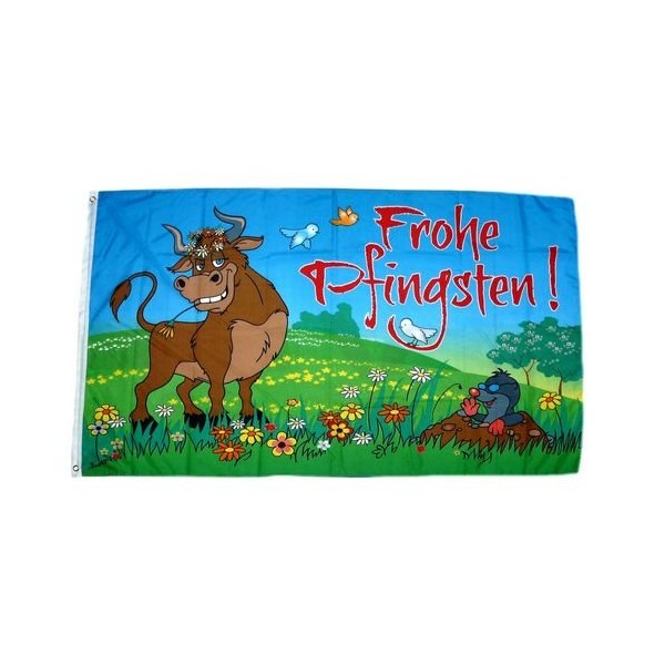 Merry PFINGSTEN Flag 90 x 150 cm