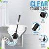 UMIEN Toilet Brush & Plunger Set - 18in Steel, No-Rust,
