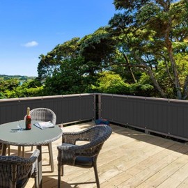 6' x 50' Fence Privacy Screen, 160 GSM Outdoor Fencing Mesh Shade Net Cover 90% Blockage for Patio, OutdoorBackyard, Cable Zip Ties Included, Black