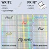 STARLIBOO 1" x 2-5/8" Address Labels- Holographic Color Stickers for