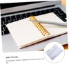 jojofuny 2pcs PVC Transparent Notebook Cover Binder with Snap Button