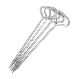 Outanaya 4PCS Heavy Duty Steel Tent Stakes Galvanized Ground Pegs for Camping Weddings Garden Use Durable Metal Tarp Stakes for Secure Outdoor Structures