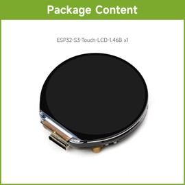 Waveshare ESP32-S3 1.46 Inch Round Display Development Board, 412 x 412, Supports Wi-Fi & BLT, Accelerometer and Gyroscope Sensor, Onboard Speaker and Microphone, Without Protective Cover Glass