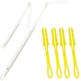 Replacement Handles Compatible with Swiffer Duster Refill, Swiffer Duster Extended Handle,Foldable & Extendable Dust Handle Only(White 5pcs)