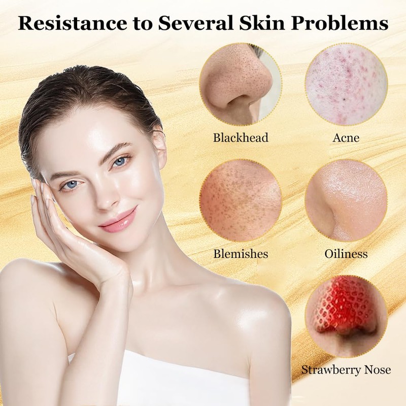 Gold Peel Off Mask, Gold Peel-Off Anti-Wrinkle Whitening Mask, Golden