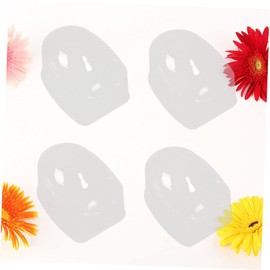 Healvian 4pcs French Dip Nail Container Dipping Powder Tray Nail Tips Mold Guides Manicure Tool Easy to Clean Accurate Powder Position Identification