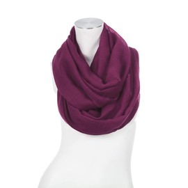 Majea Loop Cary Basic Scarf Women's Scarf Tube Scarf Round Scarf Plain Plain Loop Scarf Plain (880005), berry