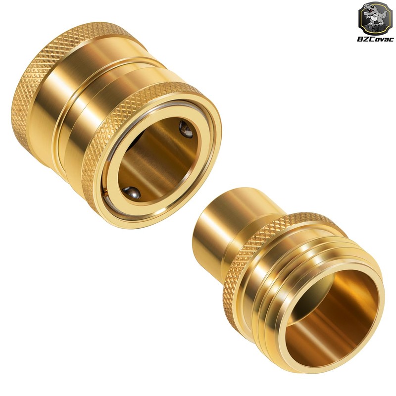 Bzcovac Heavy Duty Brass Hose Quick Disconnect Set for Dramm,