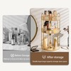 Wolfive 2-layer bathroom counter organizer, large capacity 360° rotating makeup