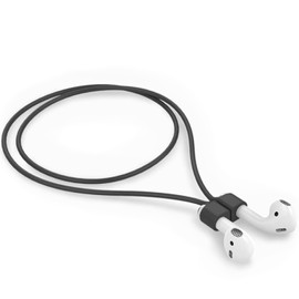 【1 Pack】 Ultra Strong Magnetic Anti-Lost Straps for AirPods,Soft Silicone Sports Lanyard Compatible with AirPods 4rd Gen/AirPods Pro 1st and 2nd / AirPods 3rd /AirPods 1st and 2nd - Black