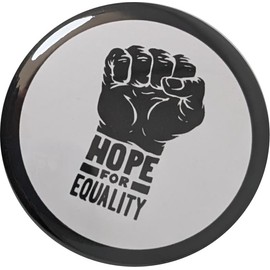Black History Month Pinback Button - Hope for Equality - large, 2.25" - bulk pack of 100 pins