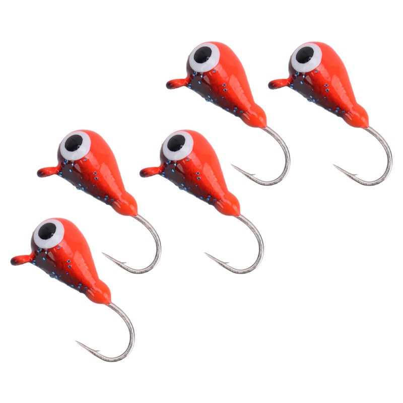 5 PCS Ice Fishing Jigs Kit Winter Fishing Perch Hooks