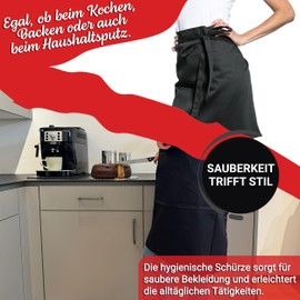 ZOLLNER Bistro Apron 65% Polyester, 35% Cotton, 95 x 100 cm, 525, 526, black