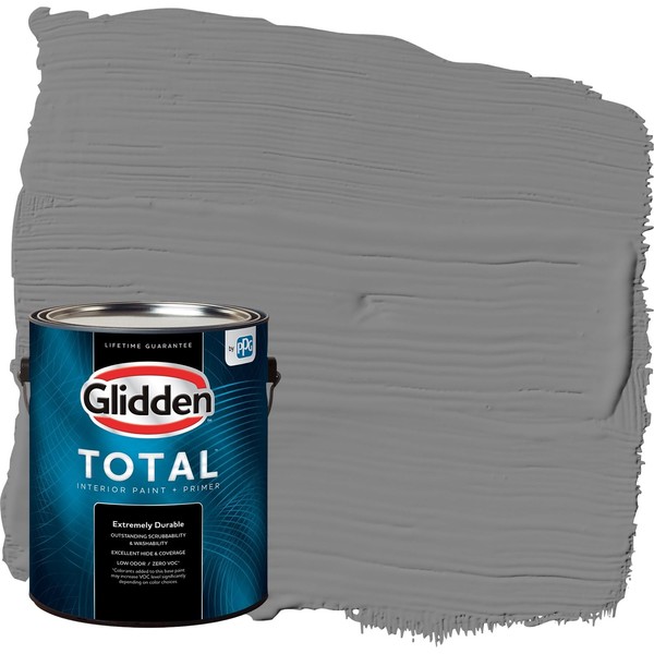 Glidden Total Interior Wall Paint & Primer All-in-One, Dover Gray/Gray,