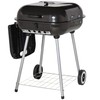 Outsunny Portable Charcoal Grill with Foldable Side Shelf and Bottom