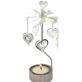 TFAK 1 Set of Rotating Candlestick, and 2 Scented Candles, A Unique Birthday Gift for Women, Mothers, Sisters and Best Friends,Heart-Shaped.