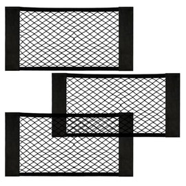 Einesin Car Boot Net Bag, Pack of 3, Car Luggage Net, 50 x 25 cm, Universal Boot Net, Protective Net, Elastic Boot Storage Net with Velcro Fastening for Car/SUV