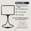 Large Magnifying Glass with Light Hands Free, Rechargeable Page Magnifier
