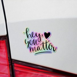 Holographic Decal Stickers of Hey You Premium Waterproof Vinyl Decal Stickers for Laptop Phone Accessory Helmet Car Window Mug Tuber Cup Door Wall Decoration NVCVER30c2410HO