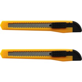 2 UTILITY KNIFE SET BOX CUTTER SNAP-OFF RAZOR BLADES