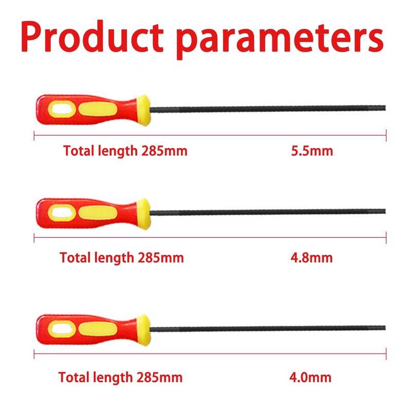 3 Pieces Chainsaw File,Chain Sharpening File,Professional Round Chainsaw Sharpener Suitable