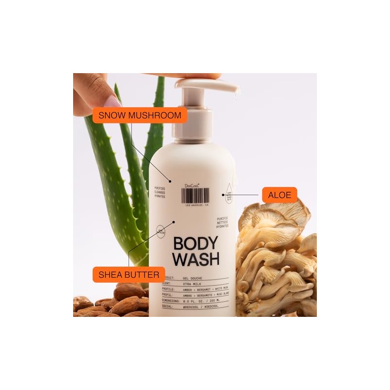 DedCool Body Wash Xtra Milk | Moisturizing Vegan Cleanser with