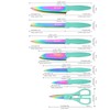 KATISUN Kitchen Knife Set with Guards, 13 Piece Rainbow Titanium