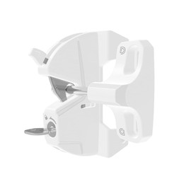 D&D Technologies LL3ALW LokkLatch, Locking Gate Gravity Latch, Key Lockable on One Side of Gate, for Metal, Wood, and Vinyl Fences, White