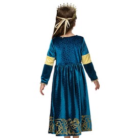 Disfraz de princesa Mérida valiente para niños, disfraz de fiesta de cumpleaños, carnaval, disfraz clásico, Verde, 8 Años