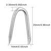 OMOTOOL Steel Wire Fencing Staples (200 pcs), Galvanized U-Shaped Fasteners