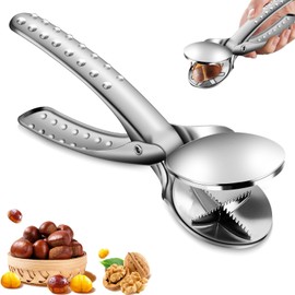 Bukuhlio Chestnut Clip, Stainless Steel Chestnut Cutter, Chestnut Opener, Chestnut Tongs, Walnuts Nutcracker, Stainless Steel Nutcracker, Kitchen Appliances Dry Fruit Opener, for Walnuts, Chestnuts