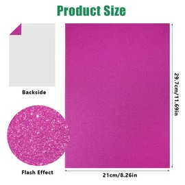 20 Sheets Glitter Paper for Crafts and Design, A4 Colourful Glitter Paper 21 x 29.7 cm Glitter Card Craft Paper, 250 g/m² Glitter Craft Paper for DIY Greeting Cards Scrapbooking Crafts, 20 Colours