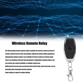 Remote Control Key Fob with 3 Adjustable Working Modes, Remote Control Relay Switch Single Key, Smart Relay Remote Control Switch 1 Channel Key Receiver + Transmitter