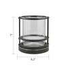 Stonebriar Industrial Black Metal Cage Pillar Candle Holder with Removable