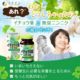 ファイン(FINE JAPAN) ファイン イチョウ葉 イチョウの葉エキス粒 400粒入 無臭ニンニクエキス ビタミンB1 B2 B6 国内生産