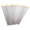22Pcs Knitting Needles Stainless Steel Straight Single Pointed HandMade Wool